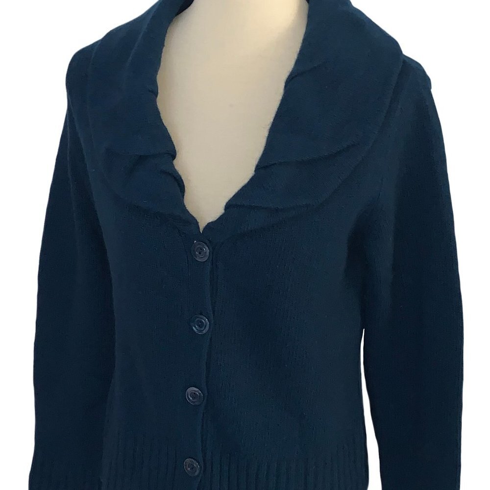 Marina Luna Shawl Collar Button Cardi